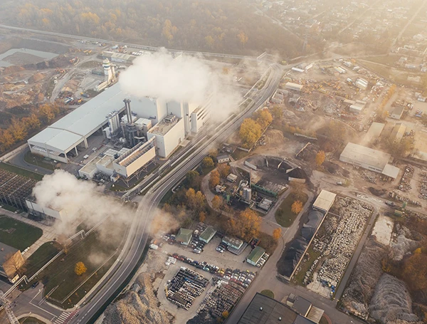 pollution usine fumée nuage